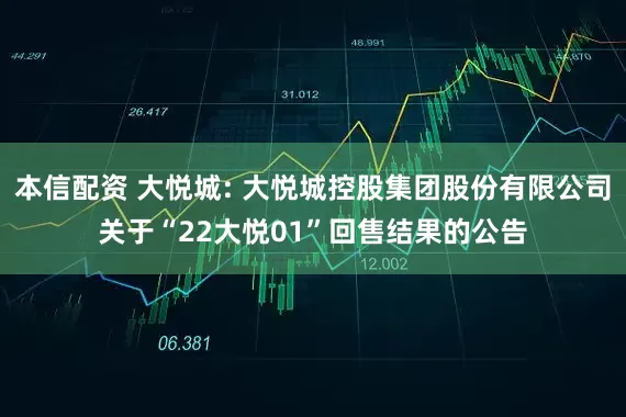 本信配资 大悦城: 大悦城控股集团股份有限公司关于“22大悦01”回售结果的公告